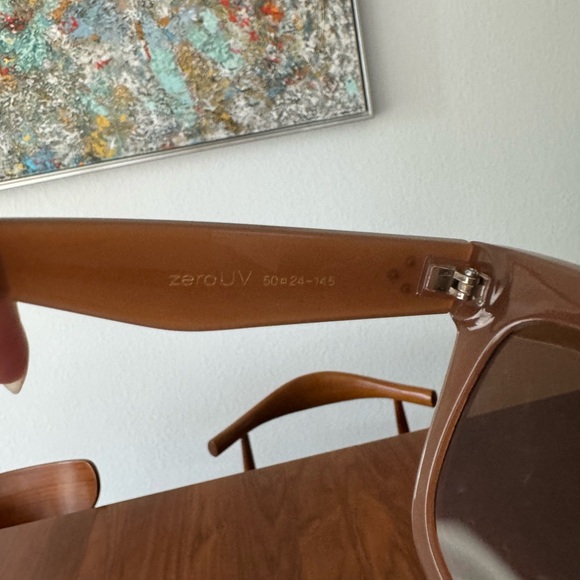 zeroUV - Bold Oversize Tinted Flat Lens Square Frame Horn Rimmed - Picture 4 of 4